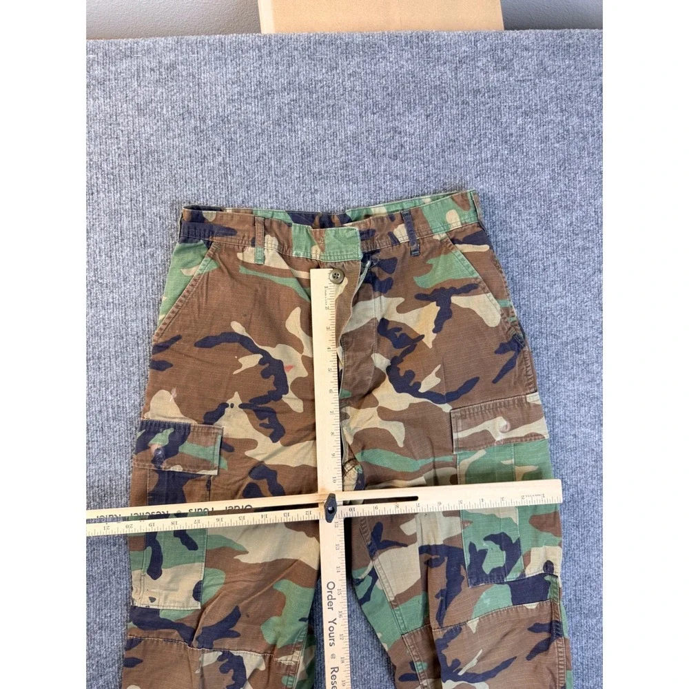 American Apparel Woodland Camo Cargo Pants Mens Small Long Tactical Workwear BDU